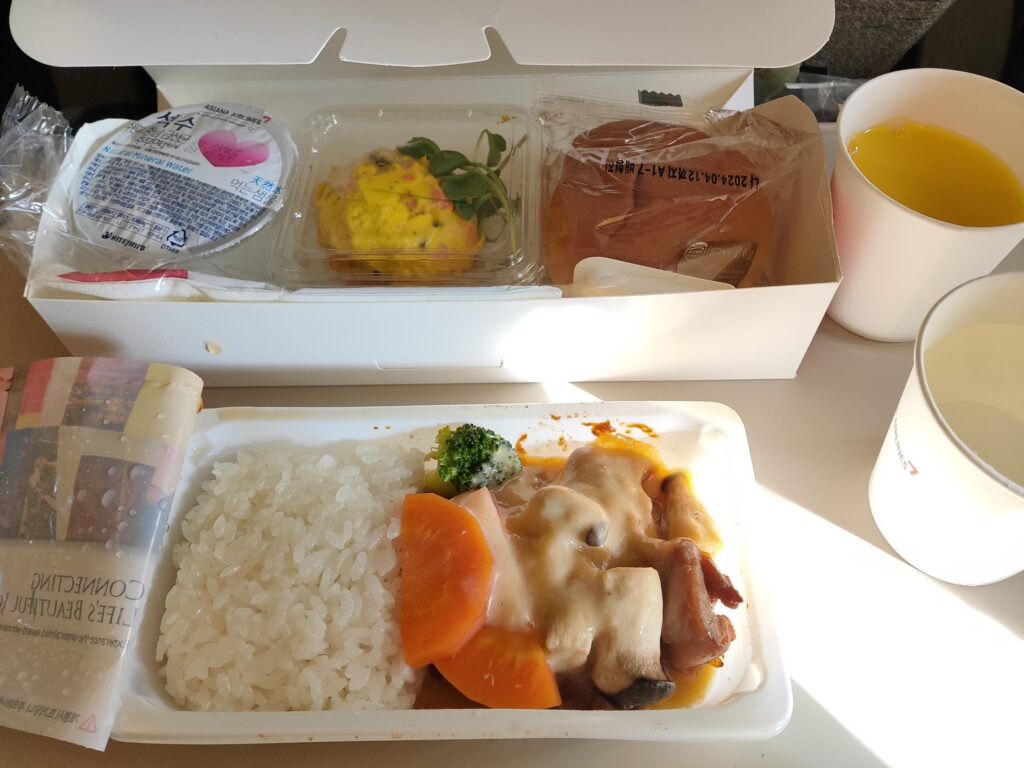 アシアナ航空の機内食